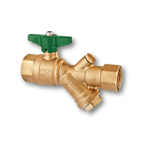 شیر کامل سه منظوره صافی دار یکطرفه CIM با مهره ماسوره و پورت خروجی اطلاعات فشار(بدون سرب) مدل CIM 624 CRNL